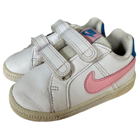 Nike Court Royale White Pink Blue 833537-110 Toddler Size 5C - Picture 1 of 8